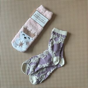 Bath & Body works lounge socks + unbranded socks. One size. NEW